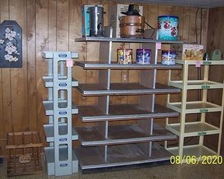 Vintage store display shelves