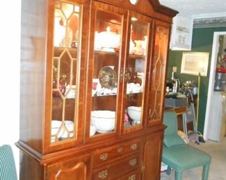 Stanley double lighted China Cabinet