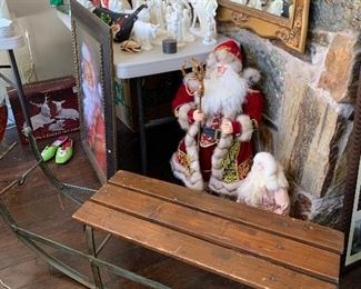 Vintage sled, Christmas decorations 