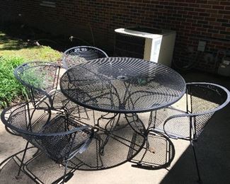Metal Patio Set With Four Chairs