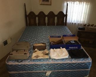 Mattress With Frame & Purses