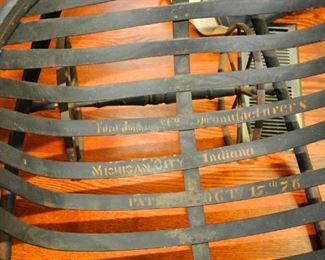 Rare: Antique Slave  Field Cradle ~ Stenciled on the inside: Ford Johnson & Co manufactures / Michigan City Indiana ~ Patented Oct 17,  1876