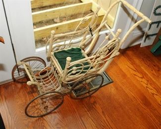 Antique Victorian Doll Pram 