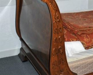 Antique Empire Mahogany Sleigh Bed 