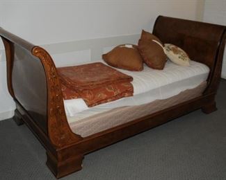 Antique Empire Mahogany Sleigh Bed 