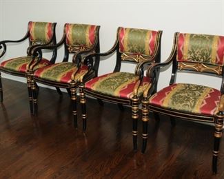 4 OF 6 MATCHING ARM CHAIRS 