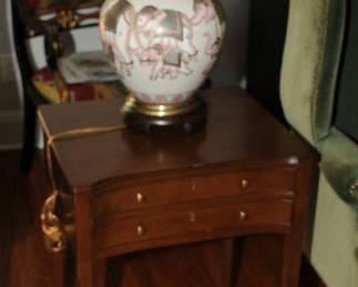 VINTAGE TWO DRAWER SIDE TABLE 