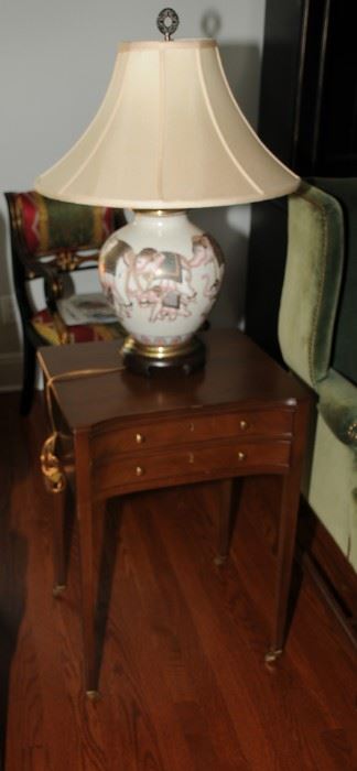 VINTAGE TWO DRAWER SIDE TABLE