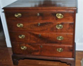 ANTIQUE CHIPPENDALE CHEST [REPLACED BRASSES] 