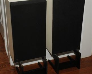 Excellent B & O Beovox S60 speakers and stands / White laminate finish from Denmark