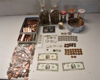 Collection Of Coins with Silver