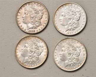 Four (4) 1883 Liberty Silver Dollars