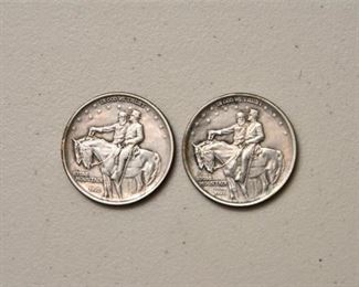 Two (2) 1925 Stone Mountain Liberty Half Dollars
