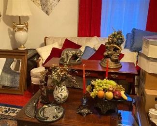 Living Room furniture, Oriental rug, antique and vintage items.