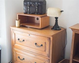 Golden Oak File Cabinet