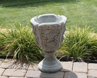 Pair of Outdoor Cement Planters