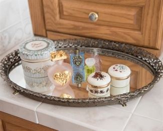 Assortment of Lenox Trinket Boxes and Perfume Bottles