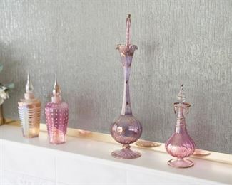 Assortment Glass Perfume Bottles