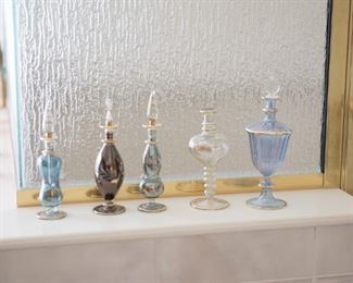 Assortment of Glass Perfume Bottles