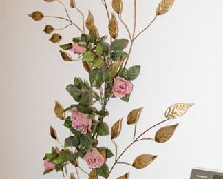 Pink Rose Metal Wall Art