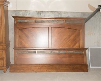 Mahogany King Headboard and Frame