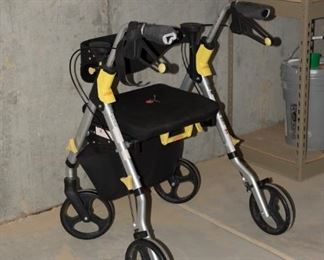Rolling Walker with Seat and Storage Bag