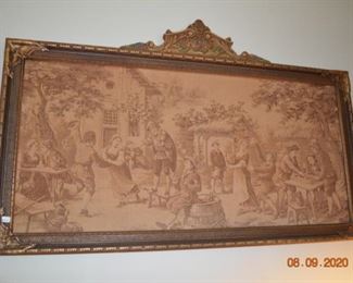 Antique tapestry wall hanging