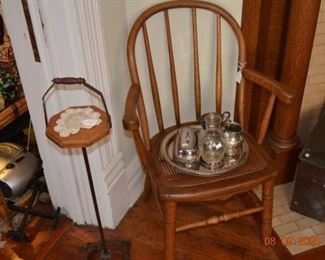 Antique oak Cane Bottom chair