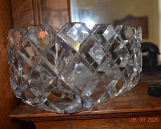 Lovely- VERY heavy crystal bowl- oval