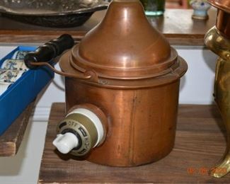 Vintage copper melting pot