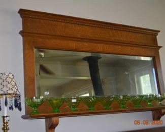 Antique oak mirror
Vaseline glass