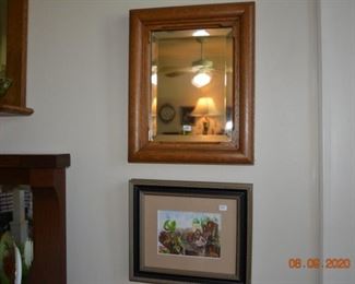 Beveled oak mirror
Original art
