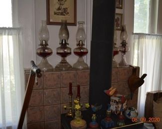 Vintage oil lamps