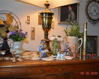 Norman Rockwell Boy Scout Figures
Antique brass fire hose nozzle
Antique Brass Blade Fan
Homer Laughlin antique pitcher