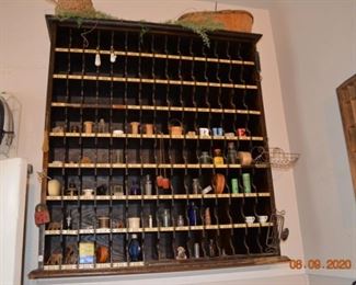 Antique Hotel Key Cabinet