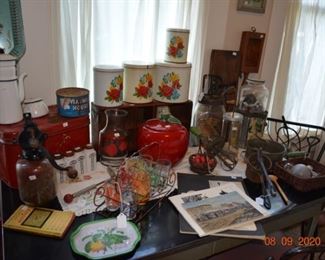 Mid century and antique kitchenware