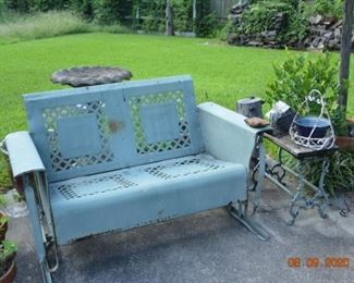 Vintage metal glider