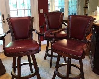 Mikhail Darafeev bar chairs (3), Made in USA, Finest quality gameroom furniture brand
