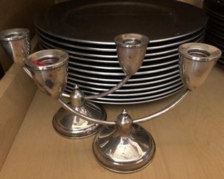 Sterling candleholders