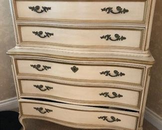 French provincial Tall boy stacked dresser Henredon
