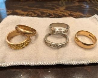 Men’s 14k and diamond rings available, 18k ring (SOLD)