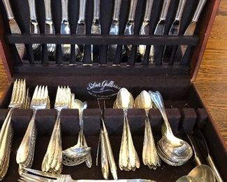 Heirloom sterling flatware “Lasting Spring” complete service for 14
107 piece set 