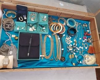 Packed Jewelry Case of Tiffany, Chanel, Vintage etc.