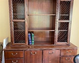 Office credenza with hutch