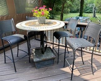 4 patio stools