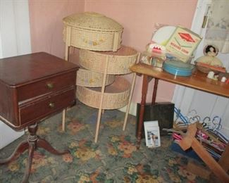 sewing stands & table