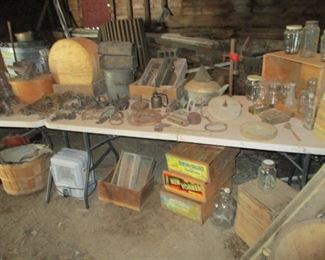 farm items, crates & jars & more
