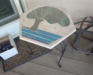 WILLOWBEND LOGO TILE TOP PATIO TABLE
