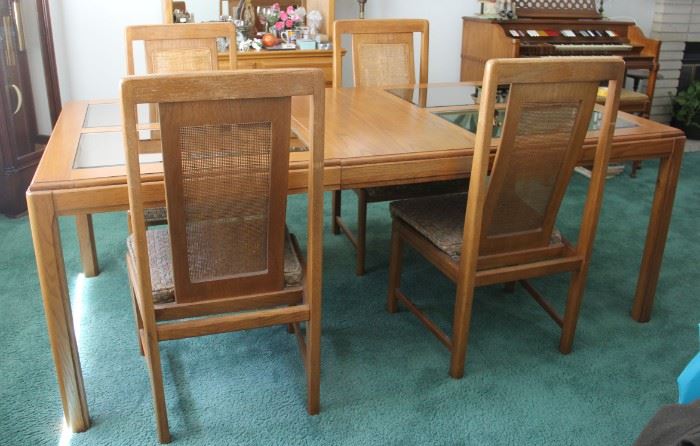 #15 $125.00 Table with 4 chairs Table 30”h X 63”w X 41.5”d  (1) leaf 18” chairs 40”h X 18.5”w X 21”d 