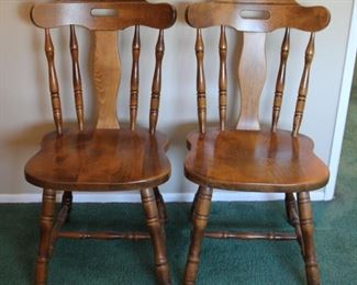 #49 $30.00  Pair side chairs 34”h X 17”w X 17”d 